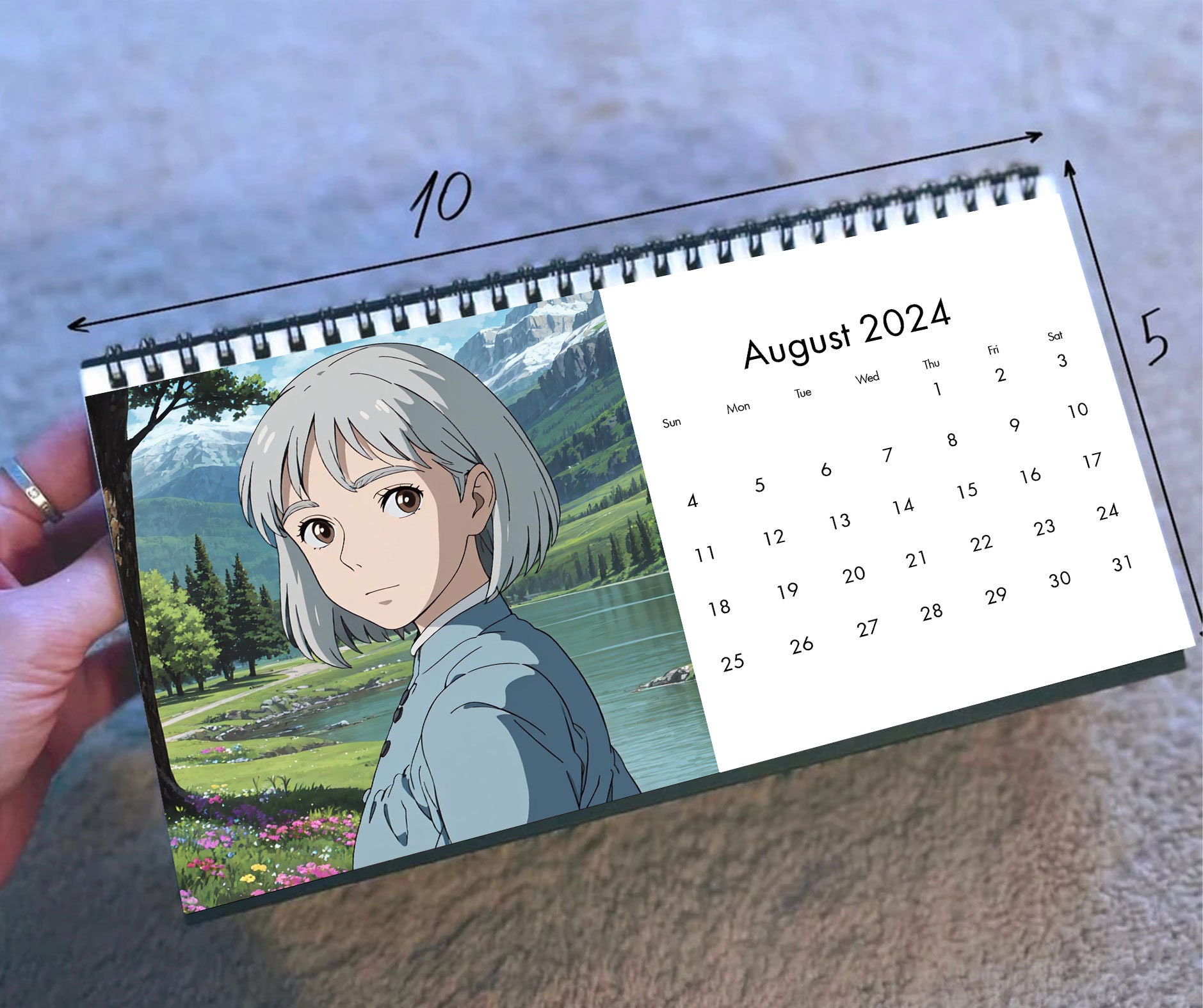 2024 Howl's Moving Castle Calendar, 2024 Desk Calendar, Japanese Movie ...