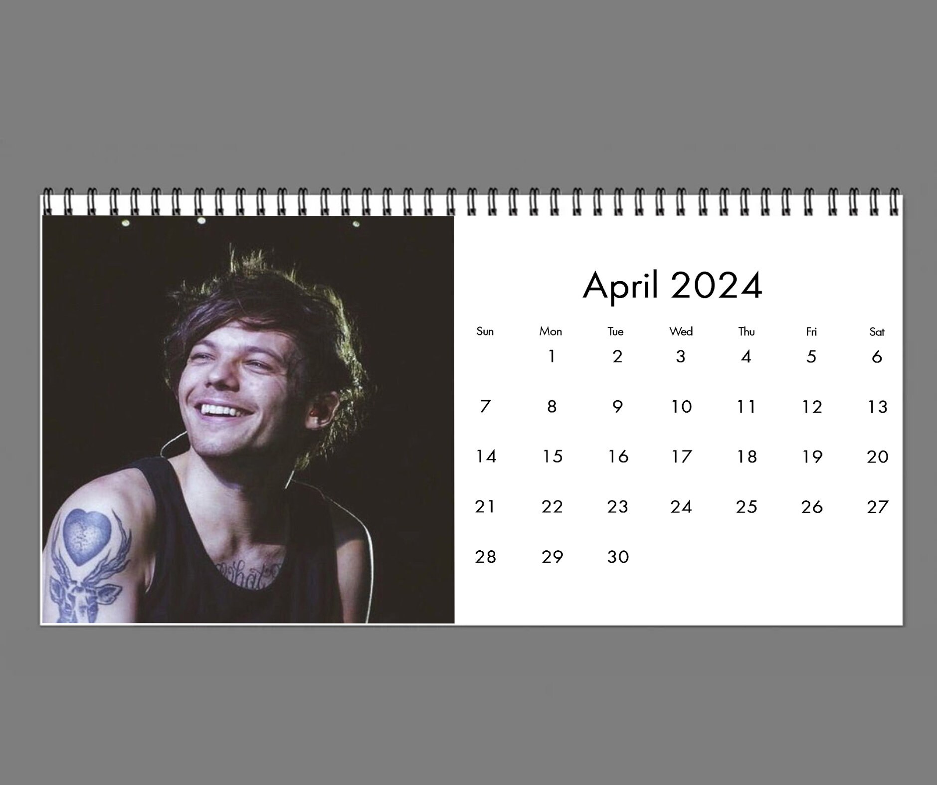 2024 Louis Tomlinson Calendar 2024 Desk Calendar Celebrity Etsy Australia