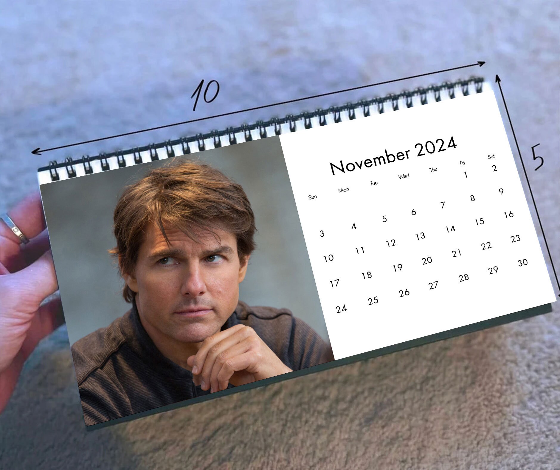 2024 Tom Cruise Calendar, 2024 Desk Calendar, Celebrity Calendar sold