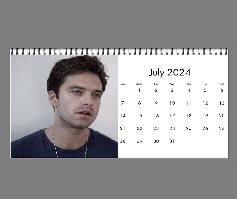 2024 Sebastian Stan Calendar 2024 Desk Calendar Celebrity Etsy Canada