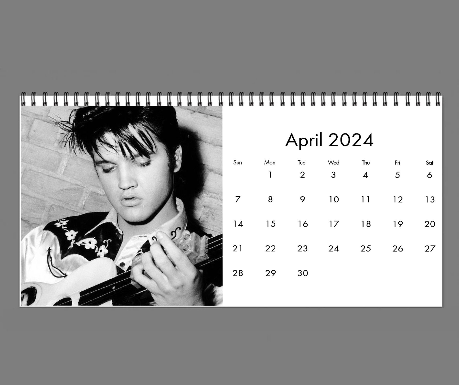 2024 Elvis Presley Calendar, 2024 Desk Calendar, Celebrity Calendar