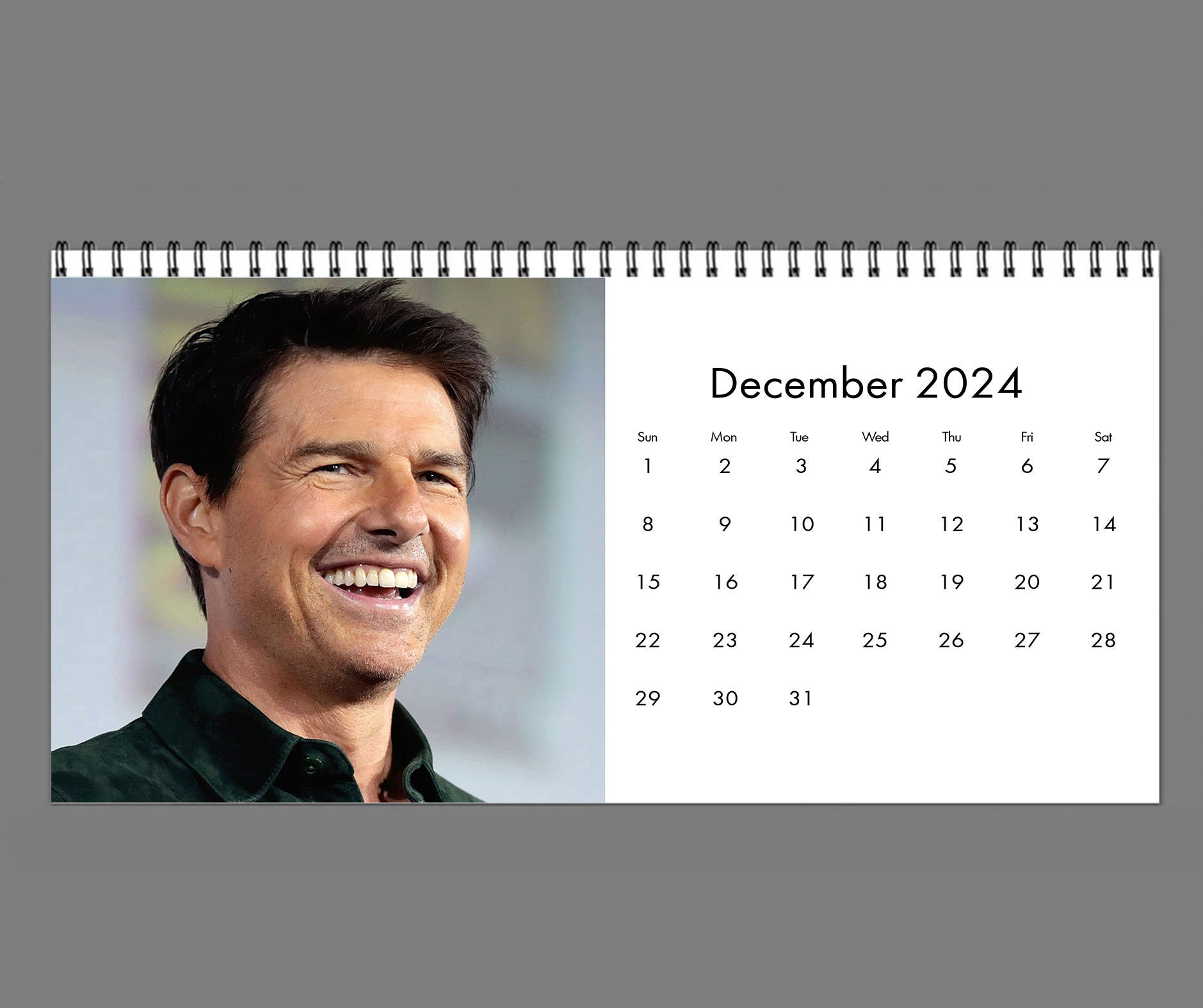 2024 Tom Cruise Calendar, 2024 Desk Calendar, Celebrity Calendar sold