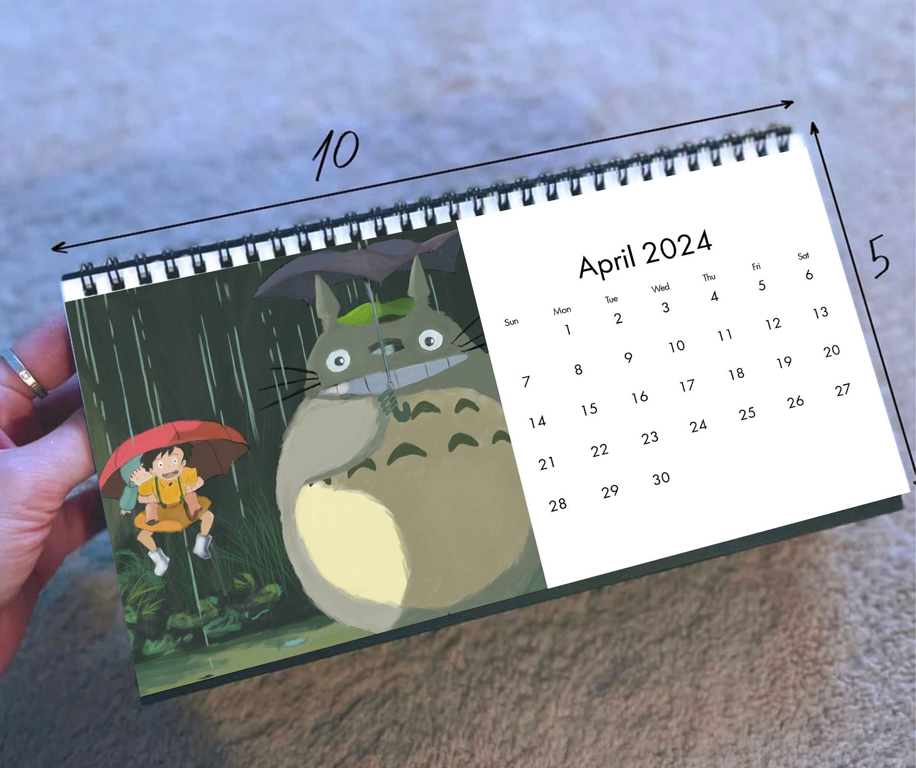 2025 My Neighbor Totoro Calendar, 2025 Desk Calendar, Japanese Movie