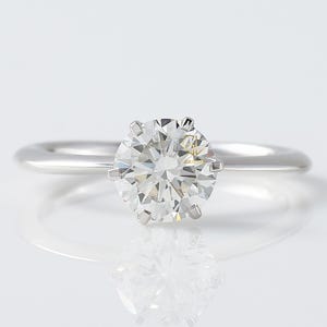 1.20 CT Round Diamond Solitaire Engagement Ring in Yellow Gold, Lab Grown Diamond Wedding Ring, Anniversary Gifts, Promise Ring, Comfort Fit