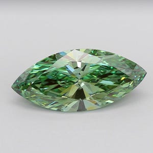 IGI Certified Marquise Diamond, Fancy Vivid Green Diamond, Marquise Cut Green Lab Grown Diamond, Green Diamond for Ring/Pendant/Earrings