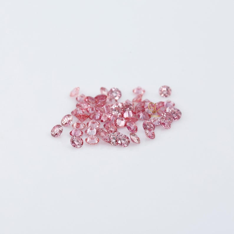 Pink Round Lab Grown Diamonds | Loose CVD Round Diamond for Ring, Earrings, Pendant