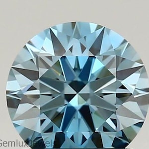 Round Cut Fancy Vivid Blue Lab Grown Diamond: IGI Certified Loose Stone