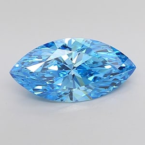 Fancy Vivid Blue Marquise Lab Grown Diamond: IGI Certified