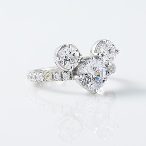 IGI Certified Mouse Face Brilliant Cut Lab Grown Diamond Ring - Three Stone Fairy Tale Ring - Lab Diamond Engagement Ring - 14K Gold Ring