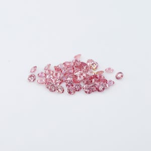 Pink Round Lab Grown Diamonds | Loose CVD Round Diamond for Ring, Earrings, Pendant