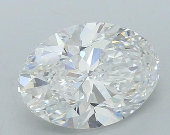 Diamante ovalado cultivado en laboratorio con certificación IGI, E VVS2, diamante suelto