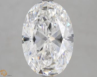 Diamante ovalado cultivado en laboratorio con certificación IGI: gema suelta E VVS2