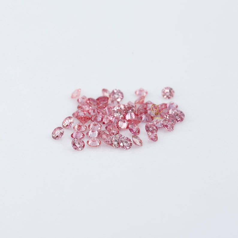 Pink Round Lab Grown Diamonds | Loose CVD Round Diamond for Ring, Earrings, Pendant