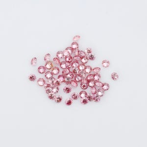 Pink Round Lab Grown Diamonds | Loose CVD Round Diamond for Ring, Earrings, Pendant
