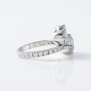 IGI Certified Mouse Face Brilliant Cut Lab Grown Diamond Ring - Three Stone Fairy Tale Ring - Lab Diamond Engagement Ring - 14K Gold Ring