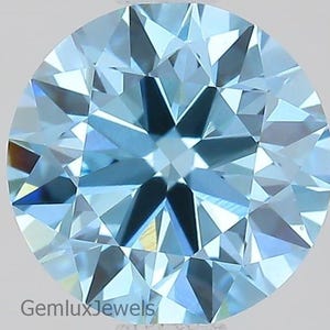 IGI Certified 1-8 Carat Lab Grown Round Blue Diamond: Loose Stone