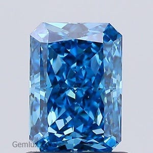 Fancy Vivid Blue Radiant Lab Grown Diamond, Radiant Cut Lab Diamond, Loose Radiant Diamond, Blue Radiant Diamond for Pendant/Ring/Earrings