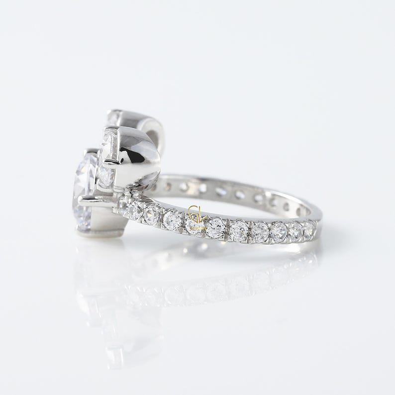 IGI Certified Mouse Face Brilliant Cut Lab Grown Diamond Ring - Three Stone Fairy Tale Ring - Lab Diamond Engagement Ring - 14K Gold Ring