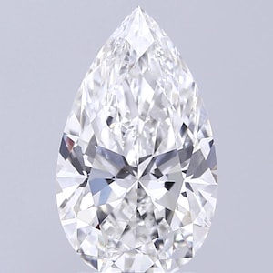 Pear Lab Grown Diamond, F/VVS2 Pear Diamond, Loose Lab Grown Diamond, Pear Loose Lab Created Diamond For Pendant/Ring