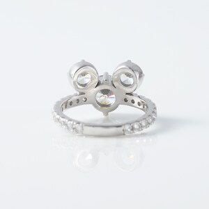 IGI Certified Mouse Face Brilliant Cut Lab Grown Diamond Ring - Three Stone Fairy Tale Ring - Lab Diamond Engagement Ring - 14K Gold Ring