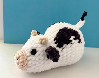 Modèle de vache au crochet sans couture, Vache Amigurumi, Modèle de vache mignonne au crochet, Modèle de crochet pour débutant