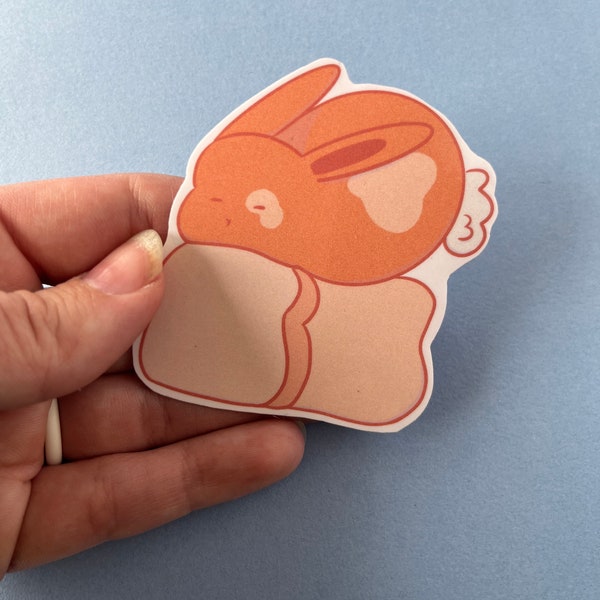 Bread Bunny Sticker, Cute Bunny Sticker, Fun and adorable bunnyloaf Sticker