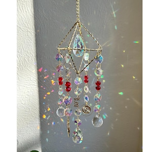 Leo Suncatcher: Zodiac Astrology Gift, Rainbow Crystals