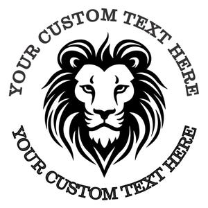 Leo Lion Zodiac Sign Custom Self Inking Rubber Stamp. Perfect When Used As a Return Address Stamp