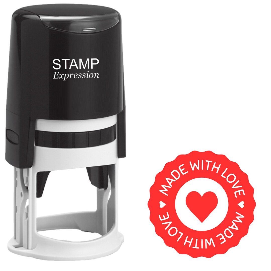Self-inking “made With Love” Stamp – Red Ink | Perfect for Handmade ...
