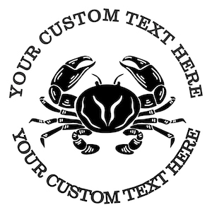 Cancer Crab Zodiac Sign Custom Self Inking Rubber Stamp. Perfect When Used As a Return Address Stamp