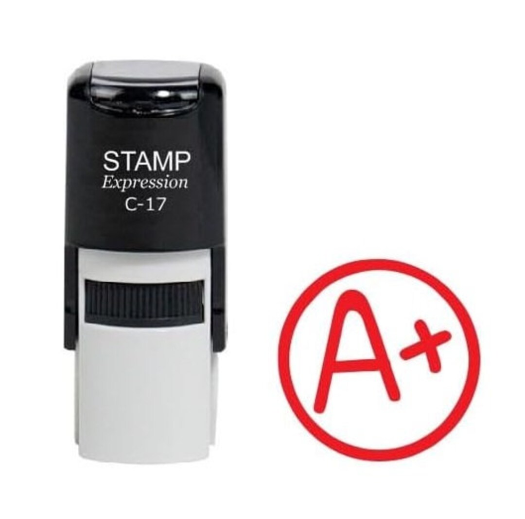A+ Round Teacher Stamp - Etsy