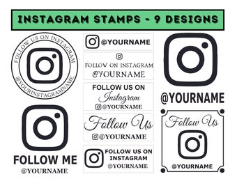 Instagram Self Inking Stamps. 9 Designs to Choose From & 5 Colors.