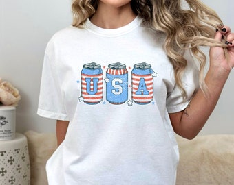 Comfort Colors USA Flag Shirt, Patriotic 4th of July Tee