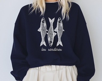 Tinned Sardines Sweatshirt: Retro Y2K Coastal Crewneck