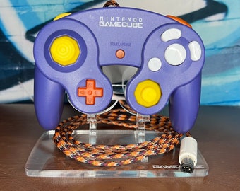 Modded OEM Wired Indigo Purple GameCube Controller | “Cardigan”