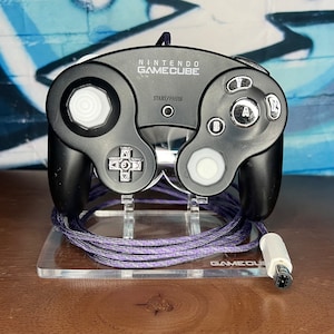 Modded OEM Wired Jet Black GameCube Controller | “Wisteria”