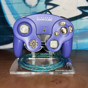 Modded OEM Wired Indigo Purple GameCube Controller | “Moss”