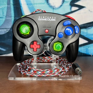 Modded OEM Wired Jet Black GameCube Controller | “RGB”