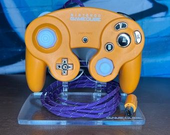Modded OEM Wired Spice Orange GameCube Controller | “Amethyst”