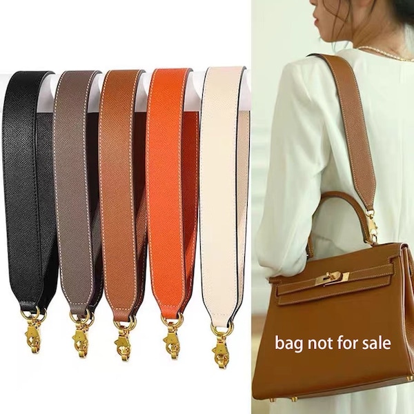 3.2cm/1.3" Wide Epsom Leather Shoulder Bag Strap for Kelly/Evelyne/Roulis/Picotin, 24/24, other bags