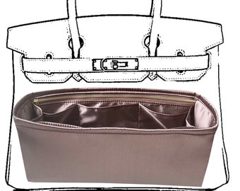 Purse Organizer B.irkin25/30/35/40 Bags Silky Smooth,Silk,Luxury Bags,|Tote Bag Organizer|Designer Handbag Organizer|Bag Line|Purse Insert