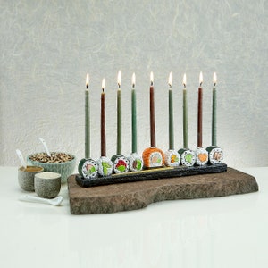 Hand-Painted Resin Sushi Menorah image 3