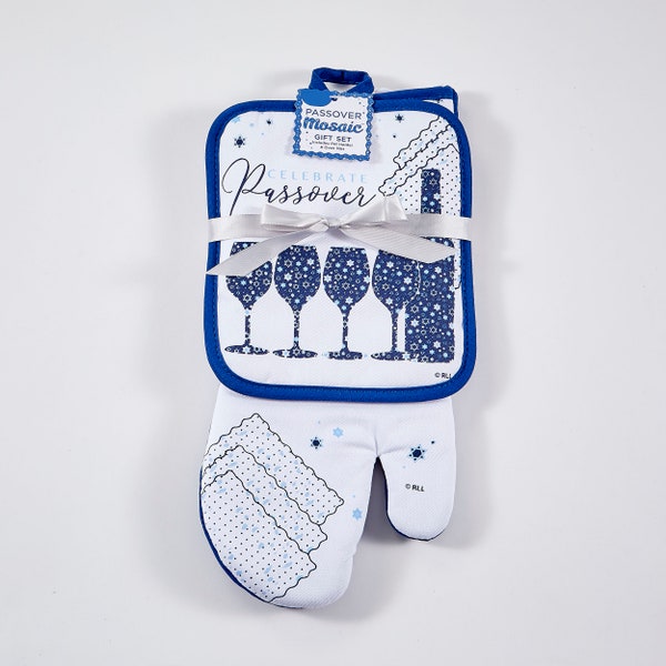 Passover Oven Mitt & Pot Holder - 2 Piece Gift Set