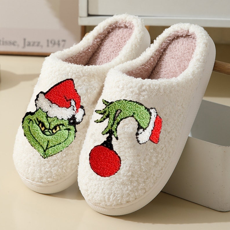 Kapcie świąteczne Grinch Kapcie Merry Grinchmas image 1