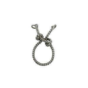Vartan Studio - Handmade Navy Boat Knots Nautical Braided Rope Style Custom Pendant Sterling Silver
