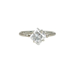 Vartan Studio - Handmade Princess Cut CZ Solitaire Statement Vintage Ring Sterling Silver Size 5