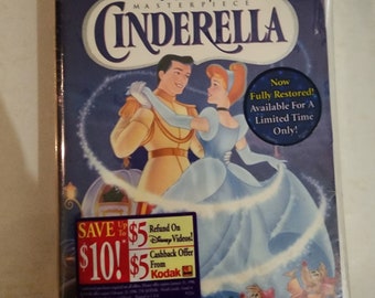 VHS Rare Walt Disney Masterpiece Cinderrela new