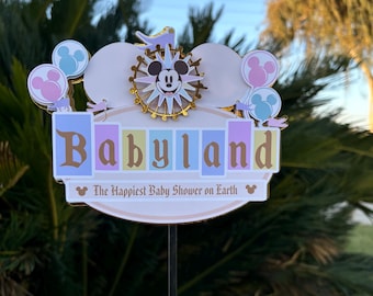 Babyland cake topper, baby shower, magical , cake topper