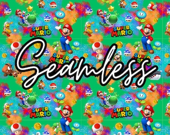 Super Mario seamless file digital download
