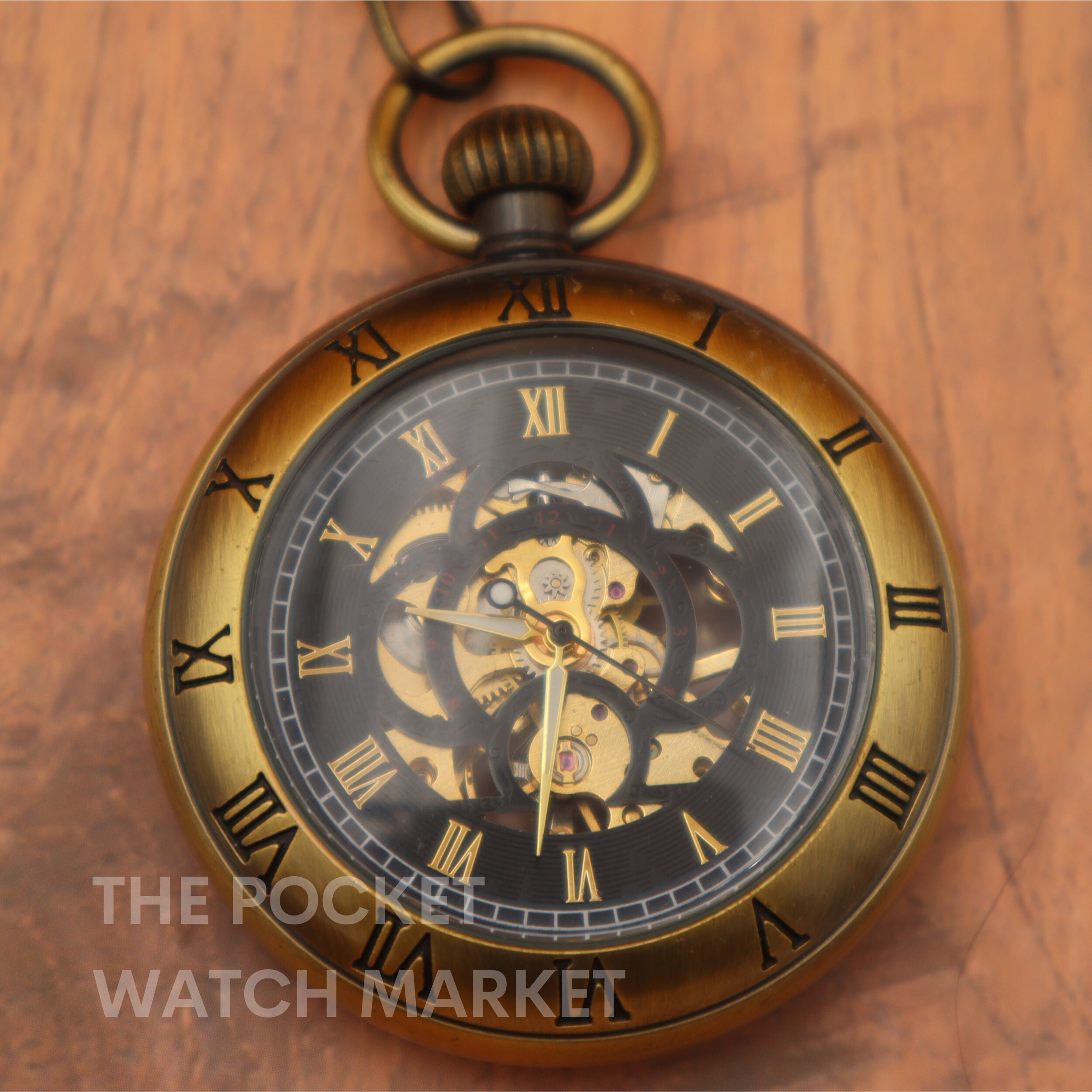 CUSTOM ENGRAVED Signature Mechanical Pocket Watch 
